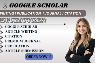 professionally write and edit your article, increase citation, google scholar