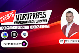 design edit clone landing page homepage hero section with elementor and divi, wp