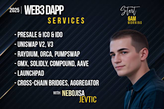 build web3 dapp dex uniswap raydium launchpad gmx presale on ethereum solana