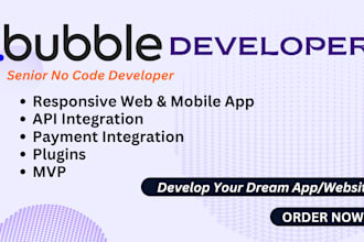 develop bubble website saas bubble mvp as bubble developer