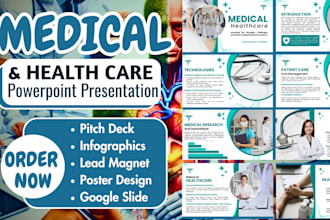 design, redesign, medical powerpoint presentation, infographics, medical poster