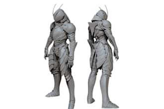 do 3d cosplay model 3d weapon 3d mask uv mapping zbrush blender pepakura aromor