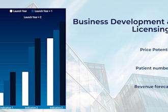 support in business development and licensing projects