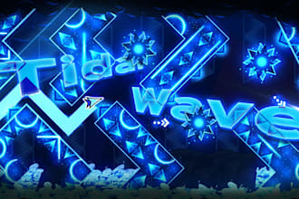 make clean looking geometry dash thumbnails for you