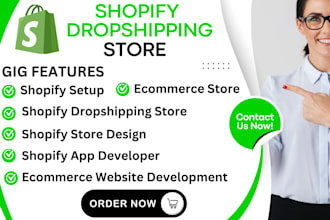 do shopify dropshipping ecommerce store design app developer website development