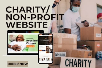 charity website non profit website donation, church and ngo website nonprofit