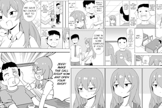 draw manga page illustration manga panel anime manga comic book as manga artist