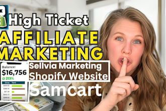 do clickbank affiliate marketing samcart sellvia shopify website link promotion