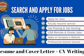 write a professional teacher resume and apply for education teaching  jobs