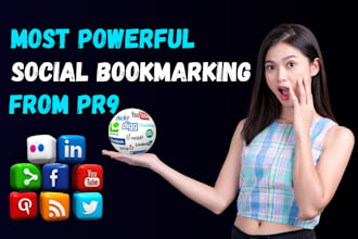 250 plus social bookmarking manually white hat SEO backlinks