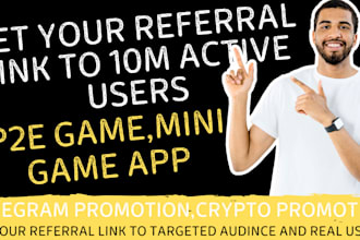 get 10m telegram mini game app referral users, telegram referral link promotion
