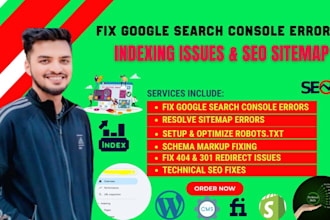 fix google search console errors, indexing issues and SEO sitemap