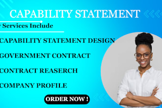 design professional federal government capability statement