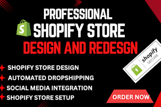 build shopify store design and redesign shopify store shopify dropshippng