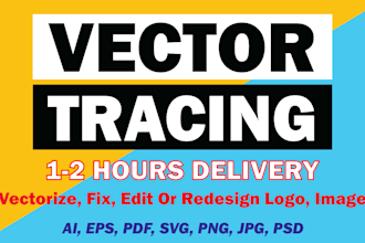 do vector trace or recreate any logo or image within 2 hrs