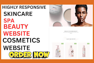 build skin care, spa website beauty website skin care cosmetics website