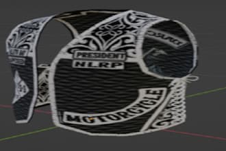 make custom fivem clothing, mc kuttes with patches, biker vests, fivem eup, flag