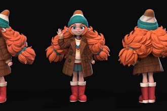 create a 3d cartoon character stylized character cgi character mascot blender