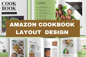 do cookbook formatting ,recipe book layout and cover design for amazon KDP