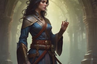 draw a dnd character art and dnd character art