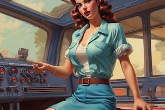draw a cute and sexy pin up pinup girl