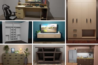 make the furniture in 3d