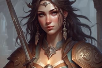 draw dnd character art and dnd character art