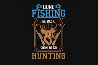 make vintage hunting fishing deer or outdoor logo