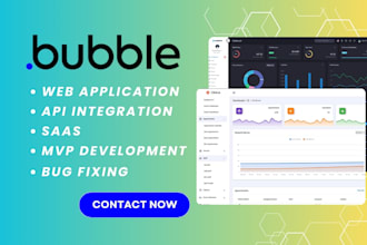 build bubble web app, marketplace, saas, ai integration with bubble io