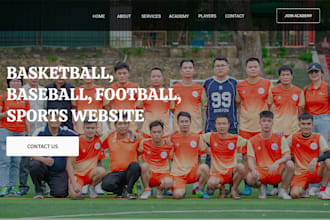 build basketball academy, football academy, baseball website