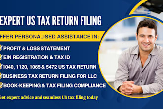 prepare and efile income tax return individual form 1040, 1120, 1065 and 5472