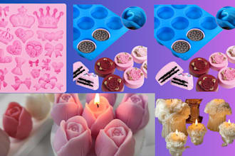 design custom chocolate silicone molds for candles, candy, and stl files