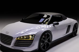 create 3d car modeling, yacht, house modeling, interior and exterior design