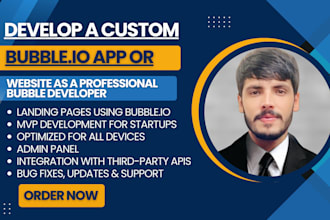 develop a custom bubble io app or website