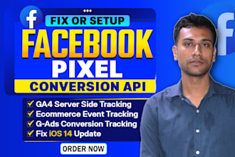 setup meta facebook pixel conversion api gtm ga4 ecommerce server side tracking