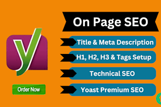 do website onsite, wix, or onpage SEO optimization with yoast premium
