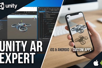 develop augmented reality ar app with unity3d, arcore, arkit