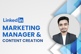 be your professional manager for linkedin marketing and profile growth