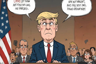 draw political cartoon and comic strip