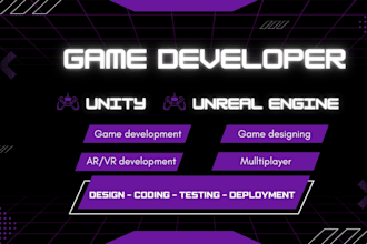 develop games for VR meta quest,android, ios, webgl and web3