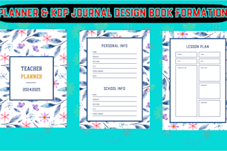 design a stunning KDP journal cover and interior pages