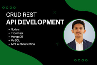 develop crud rest api with nodejs, expressjs, mongodb, mysql