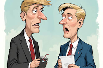 draw political cartoon and caricature