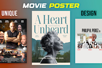 create unique movie poster for you