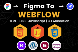 convert figma to webflow, animated webflow website, 3d interactive website