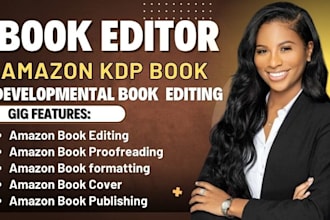 do recipe cookbook editing, developmental book editing, amazon kindle formatting