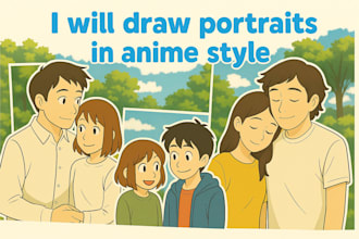 draw anime portraits of couples or individuals