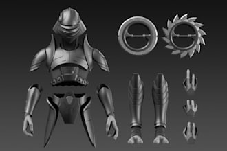 model 3d props and assets for 3dprinting,mask,helmets,medieval or sci fi cosplay