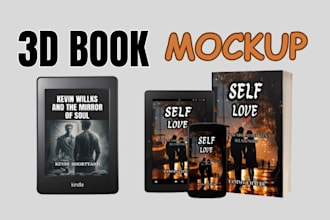 create 60 3d book cover mockup