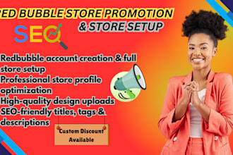 create and manage your redbubble pod store with design uploads and promotion